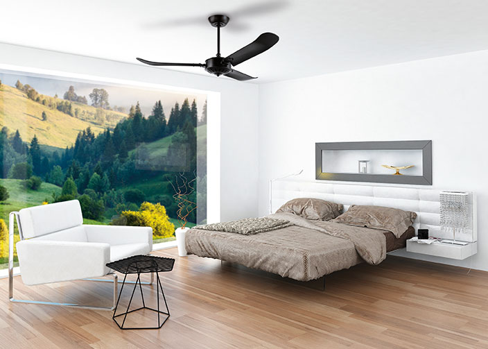 QAZQA Modern Ceiling Fan with Light Fresh 30 Black Glass/Wood/Round E14 Max 1 x 60 Watt/Indoor Lighting/Lights/Lamps/Living Room/Kitchen 