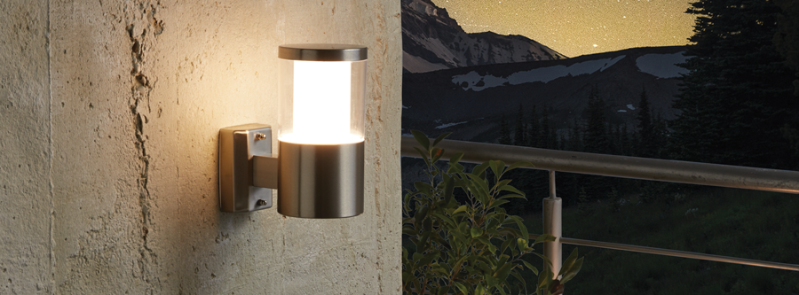 EGLO Lampe Extérieure Luminaire Applique Murale Intempéries Moderne Inox LED 30,5cm 