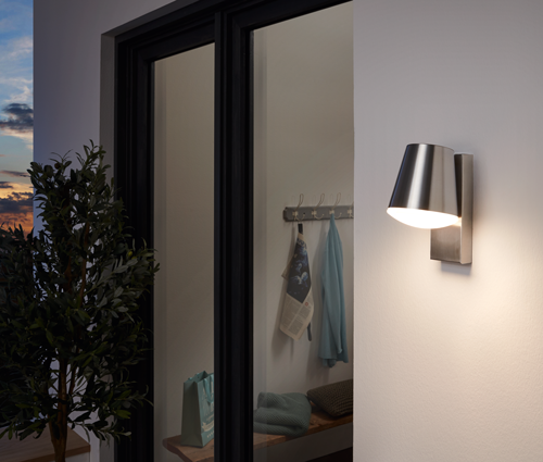 EGLO Applique Murale Lampe Extérieure Balcon Keller IP44 Blanc 1x LED L 24 CM 